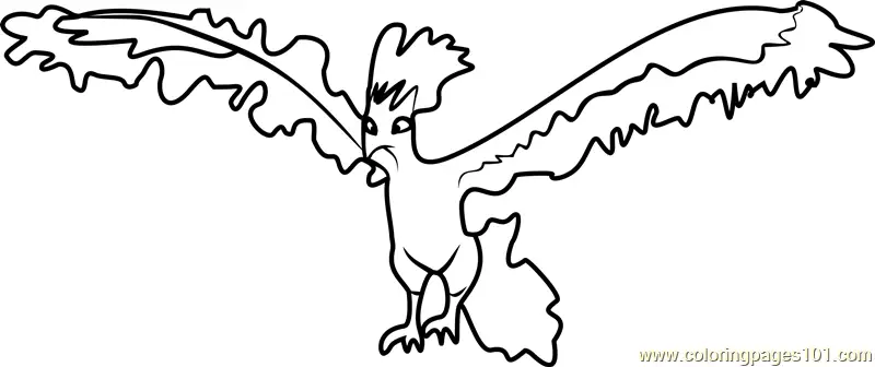 Moltres Pokemon GO Coloring Page for Kids - Free Pokemon GO Printable ...