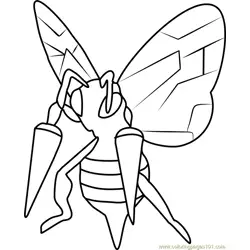 Beedrill Pokemon GO Coloring Page for Kids - Free Pokemon GO Printable ...