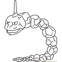 Pokemon Onyx coloring pages for kids, pokemon characters printables free -  Wuppsy.com