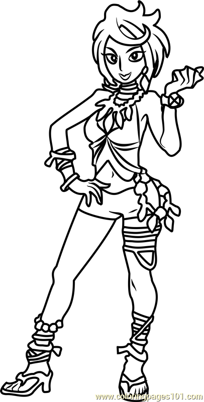 Olivia Pokemon Sun and Moon Coloring Page for Kids - Free Pokemon Sun ...