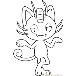 meowth Coloring Pages for Kids - Download meowth printable coloring ...