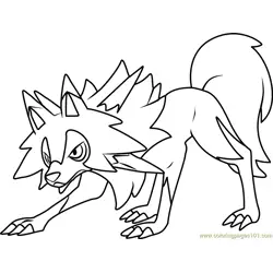 Lycanroc - Midday Form Pokemon Sun and Moon Coloring Page for Kids ...