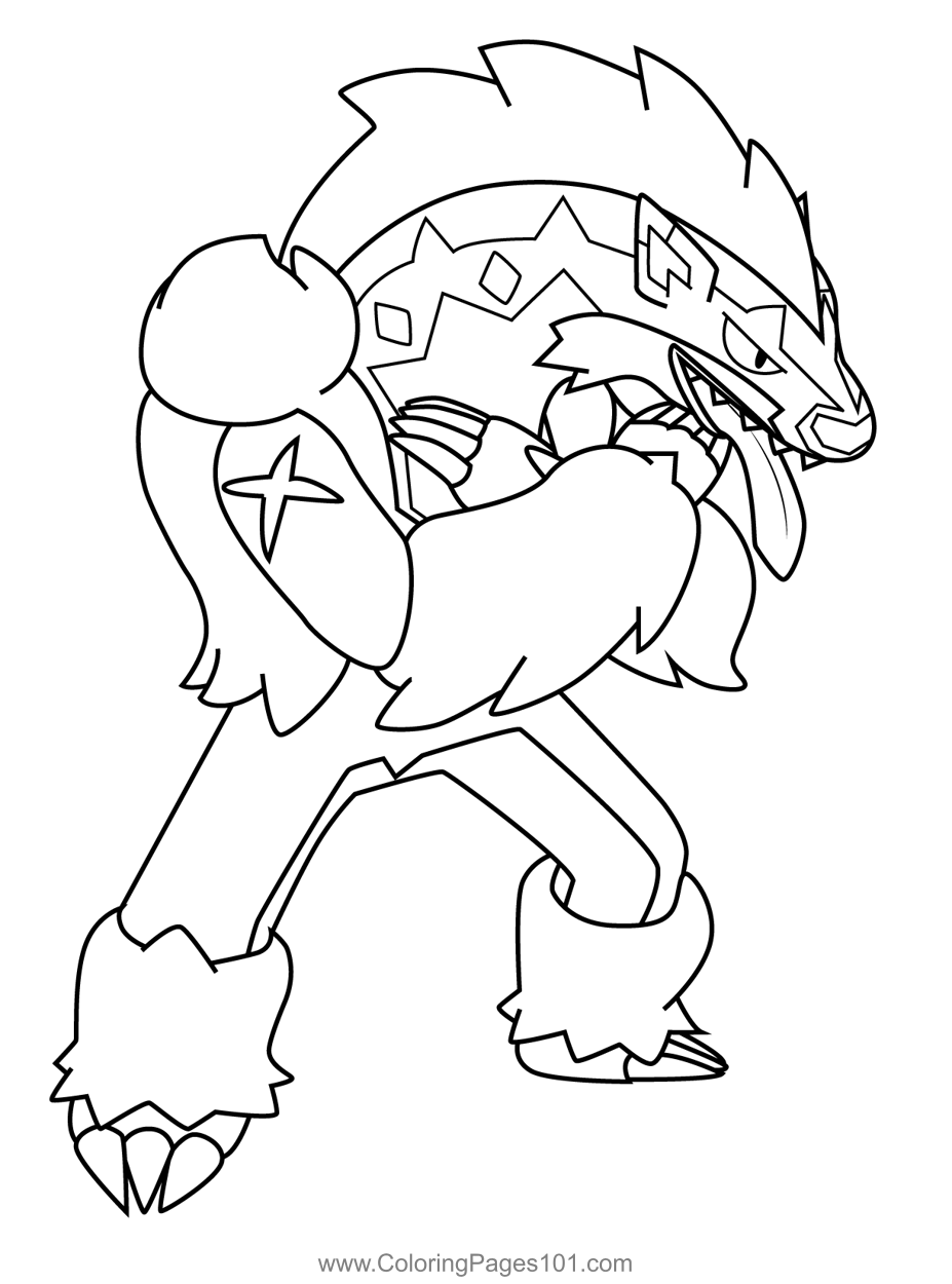 Obstagoon coloring page