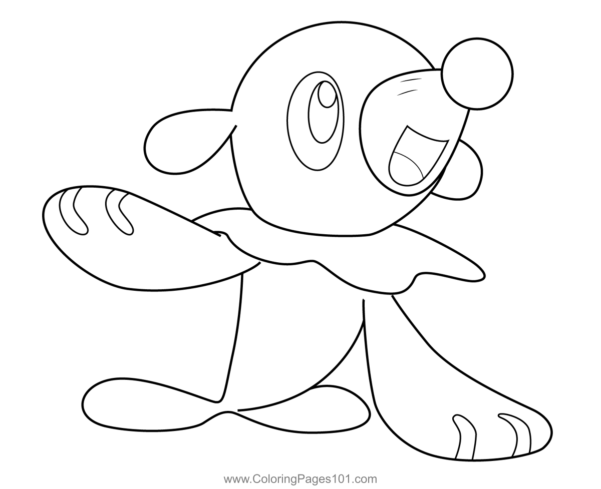 Popplio coloring page