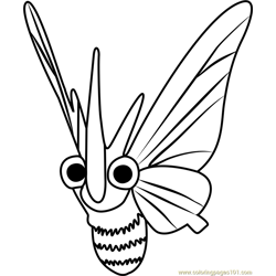 venomoth coloring pages pokemon