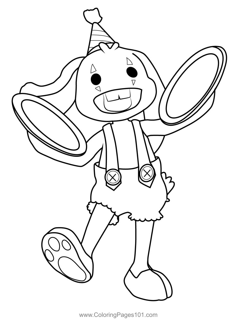 Bunzo Bunny Poppy Playtime Coloring Page for Kids Free Poppy Playtime