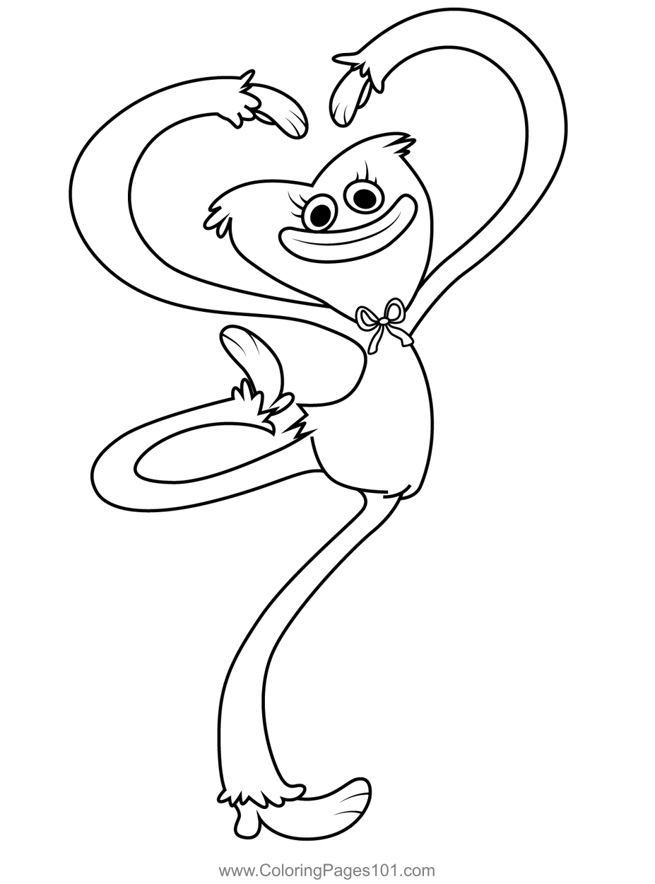 Kissy Missy Coloring Pages Poppy Playtime - Get Coloring Pages