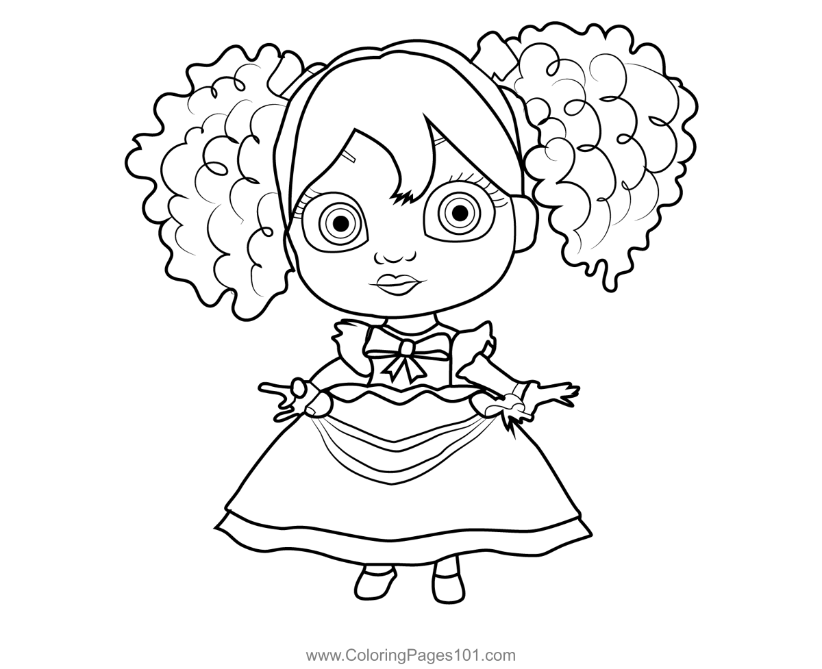 Poppy Poppy Playtime Coloring Page For Kids - Free Poppy Playtime