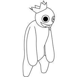 Blue Singing Rainbow Friends Roblox Coloring Page