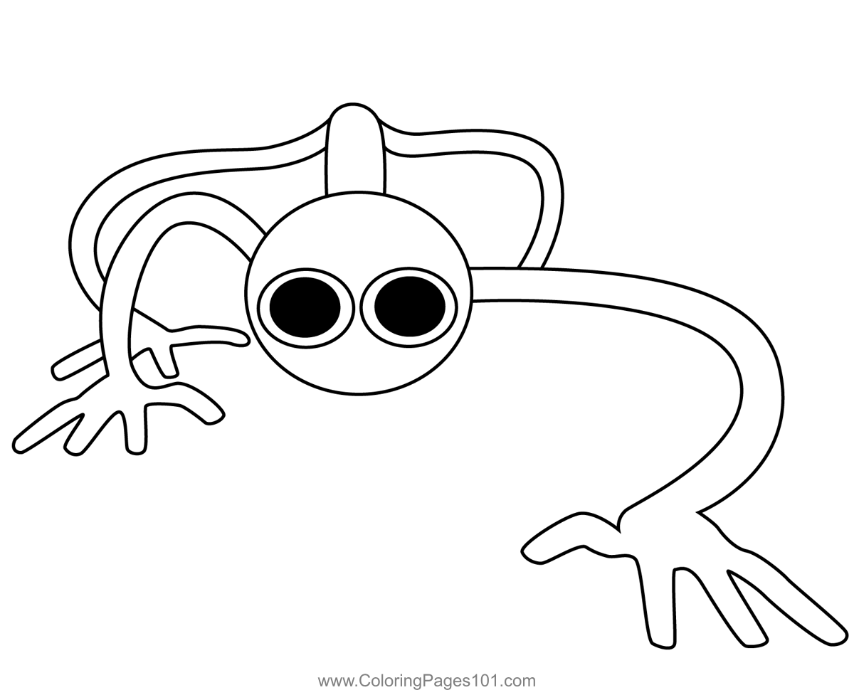 Green Rainbow Friends Coloring Pages Printable for Free Download