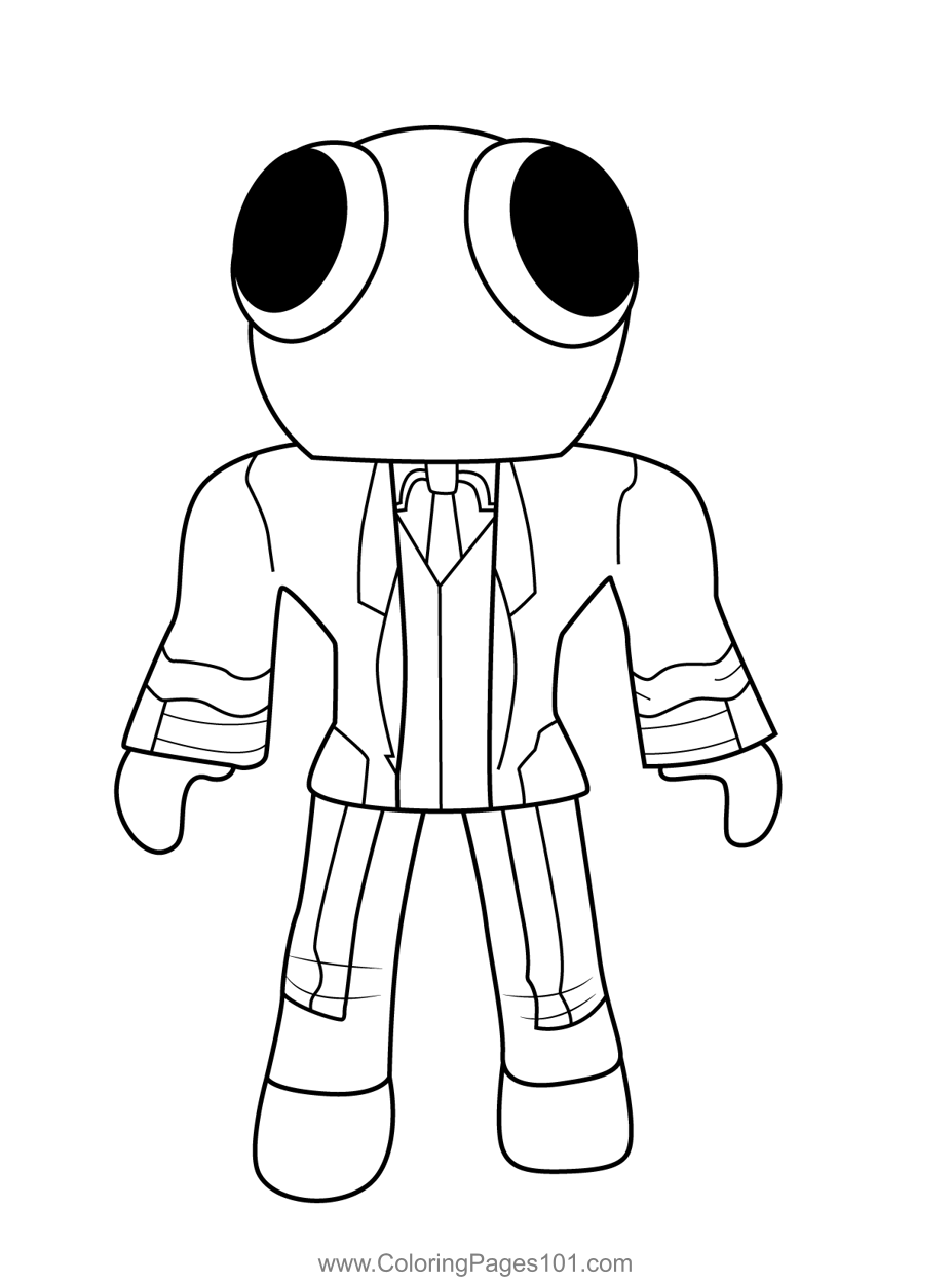 Green from Rainbow Friends Roblox Coloring Pages - Free Printable Coloring  Pages