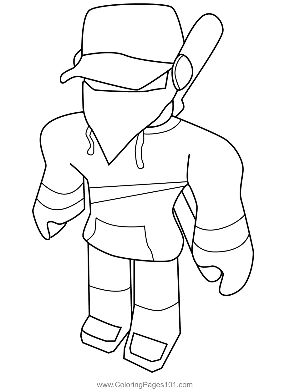 Roblox Cap Coloring Page for Kids - Free Roblox Printable Coloring ...