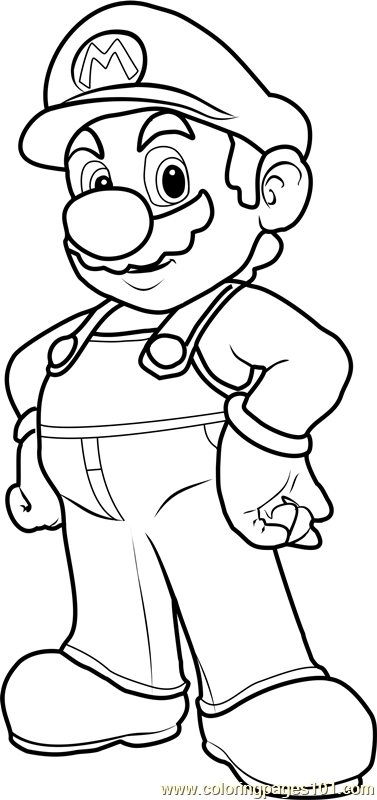 Super Mario Coloring Page Printable Prntbl ieolayaherrera edu co