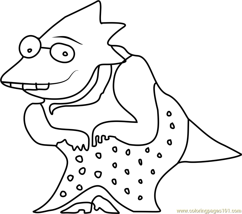 Alphys Undertale Coloring Page for Kids - Free Undertale Printable