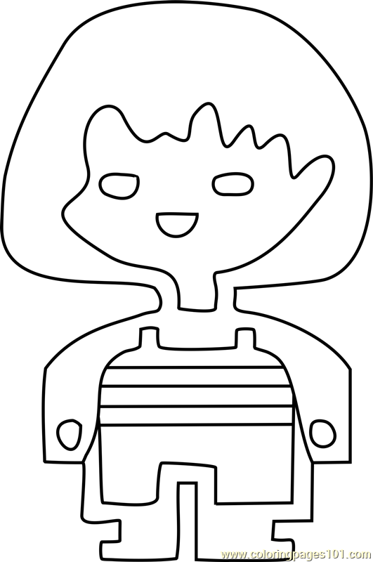 Frisk Undertale Coloring Page for Kids - Free Undertale Printable