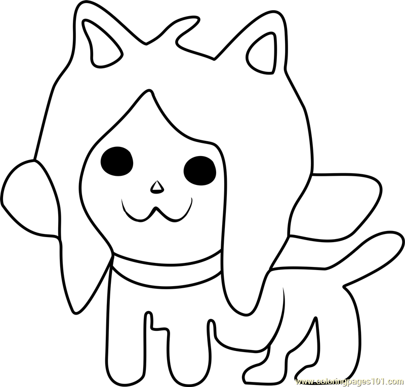 Temmie Undertale Coloring Page for Kids - Free Undertale Printable
