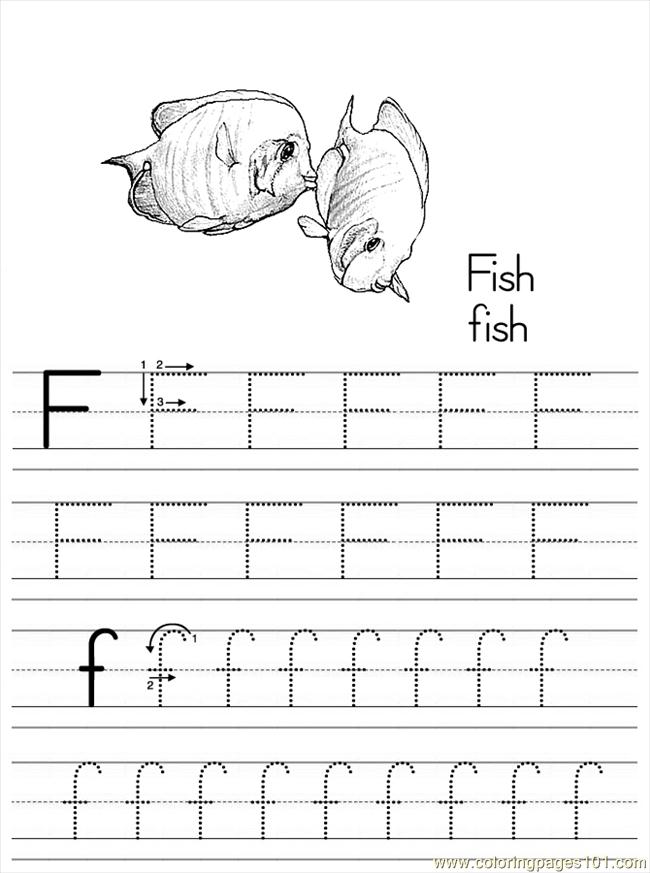 Coloring Pages Alphabet Abc Letter F Fish Coloring Pages 7 Com ...