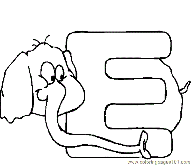 Alphabet E Coloring Pages 7 Com