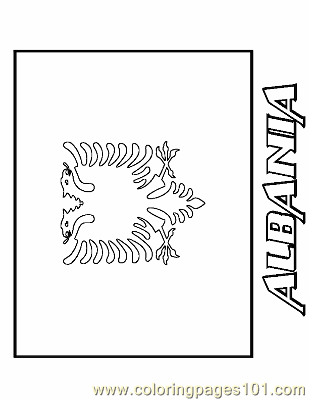 Albanian Flag Coloring Page Coloring Pages