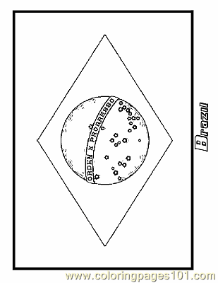 Coloring Pages Brazil (Education > Flags) - free printable coloring ...