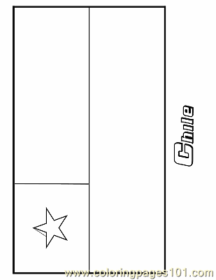 Coloring Pages Chile (Education > Flags) - free printable coloring page ...