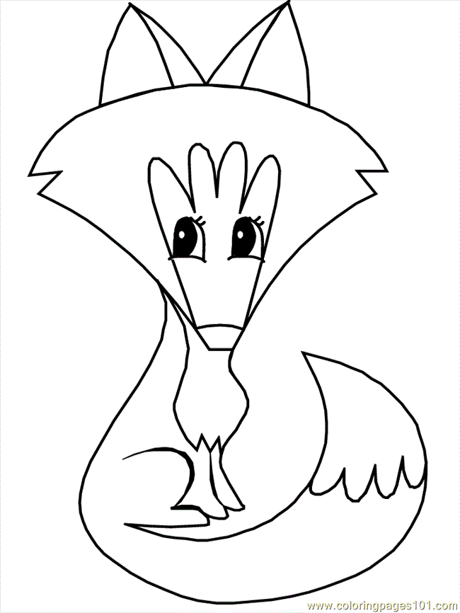 Animated Fox For Coloring Coloring Pages