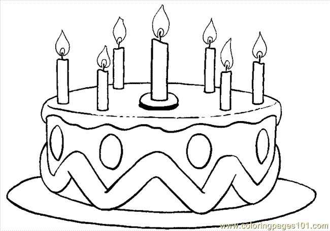 Coloring Pages Birthday Coloring Page 05 (Entertainment > Holidays ...