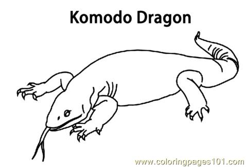 Coloring Pages Komodos (Reptile > Komodos) - free printable coloring ...