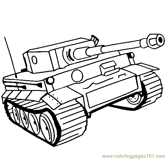 Coloring Pages Panzer Tiger Tank (Transport > Miscellaneous) - free ...