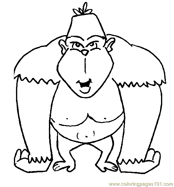 Coloring Pages Monkey Coloring Page 11 (Animals > Monkey) - free ...