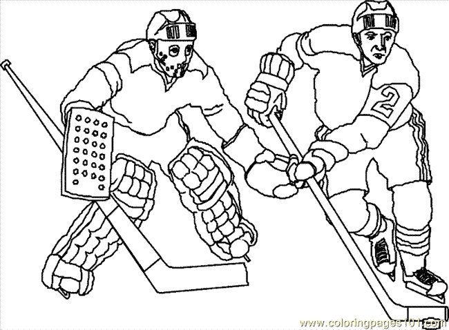 Coloring Page Hockey