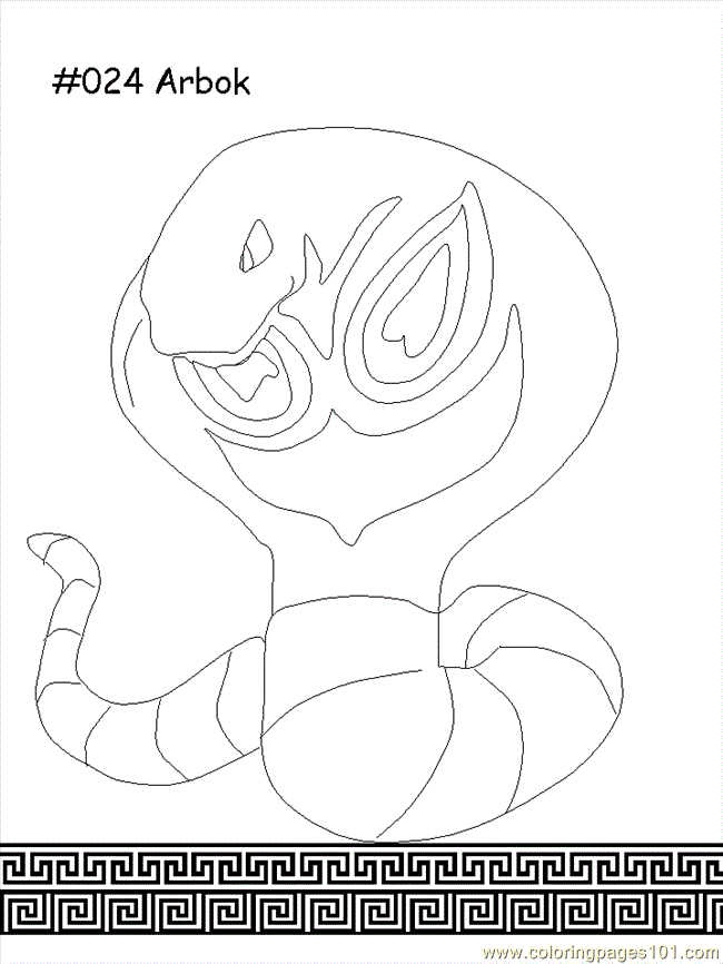 Coloring Pages Arbok (Cartoons > Pokemon) - free printable coloring