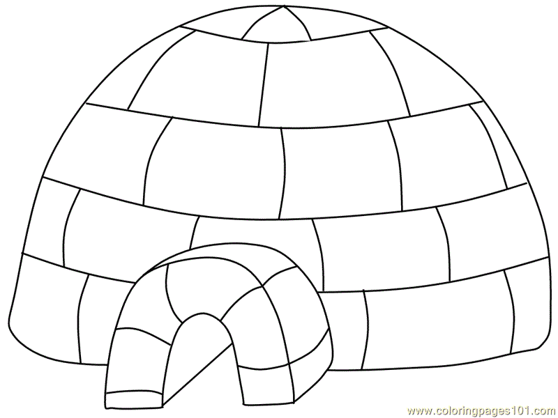Coloring Pages igloo (Peoples > Royal Family) - free printable coloring ...