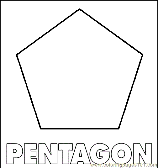 Pentagon shape, coloring page - Free Printable Coloring Pages
