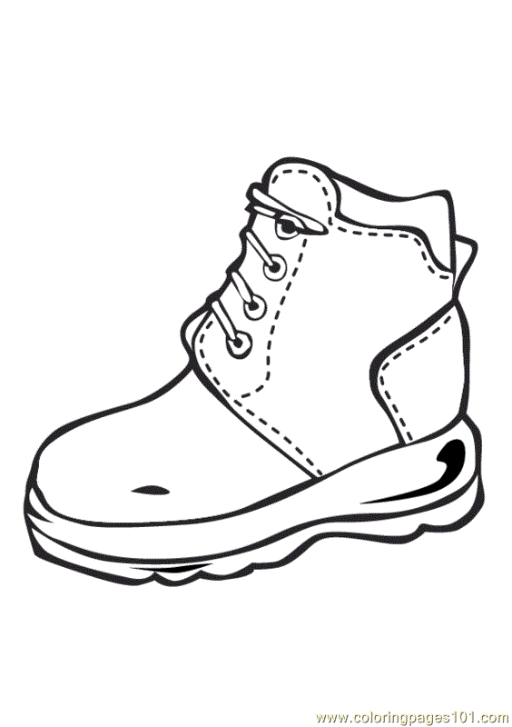 Coloring Pages Shoes (Entertainment > Shoes) - free printable coloring ...