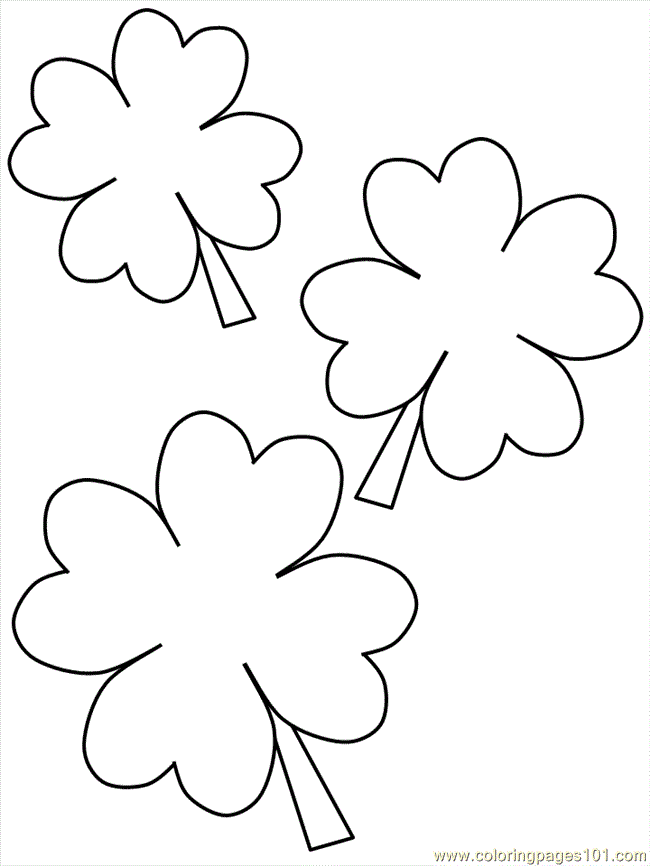 Coloring Pages Clover2 (Holidays > St. Patrick's Day) - free printable ...