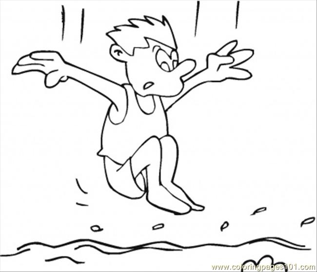 Little Swimmer Coloring Page coloring page - Free Printable Coloring Pages